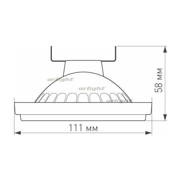 картинка Лампа AR111-UNIT-G53-12W- Warm3000 (WH, 120 deg, 12V) (Arlight, Металл) 026887 от магазина BTSvet
