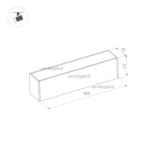 картинка Коннектор прямой MAG-CON-45-I-POWER (WH) (Arlight, IP20 Металл, 3 года) 034999 от магазина BTSvet
