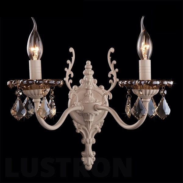 картинка Бра 3281/2 белый с золотом/тонированный хрусталь Strotskis от магазина BTSvet