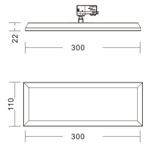 картинка Трековый светильник Panel Track Light 707017 от магазина BTSvet