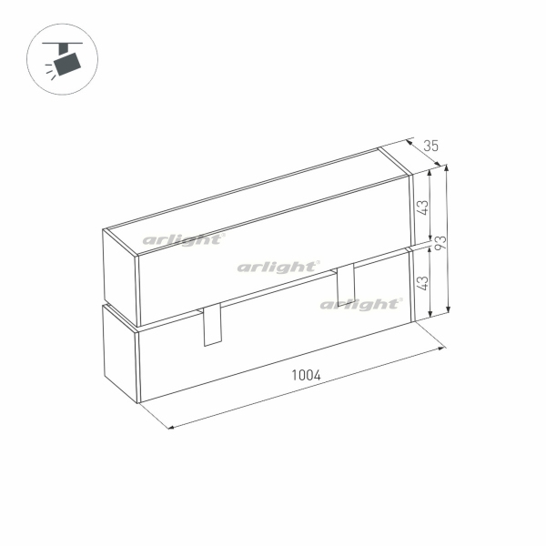 картинка Трековый светильник светодиодный MAG-FLAT-FOLD-45-S1005-30W Day4000 (BK, 100 deg, 24V) (Arlight, IP20 Металл, 3 года) 027004 от магазина BTSvet