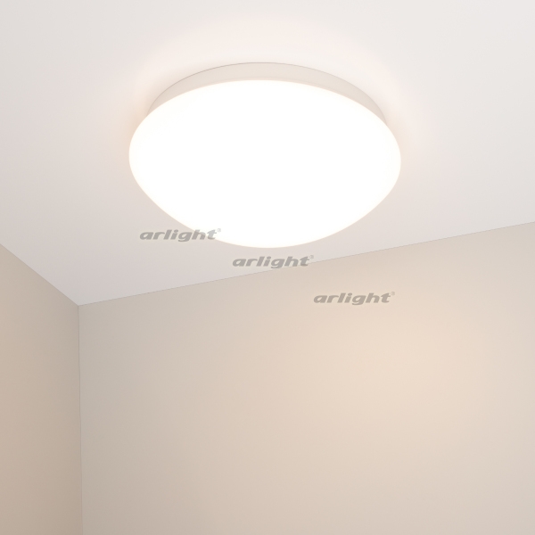 картинка Потолочный светильник LED круглый CL-MUSHROOM-R180-8W Warm3000 (WH, 120 deg, 230V) (Arlight, IP44 Пластик, 3 года) 030418 от магазина BTSvet