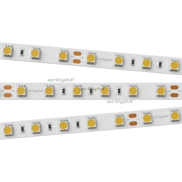 Светодиодная лента RT 2-5000 24V Warm2400 2x (5060, 300 LED, LUX) (14.4 Вт/м, IP20) 018099(B)