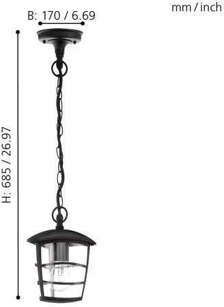 картинка Уличный светильник подвесной Aloria 93406 от магазина BTSvet