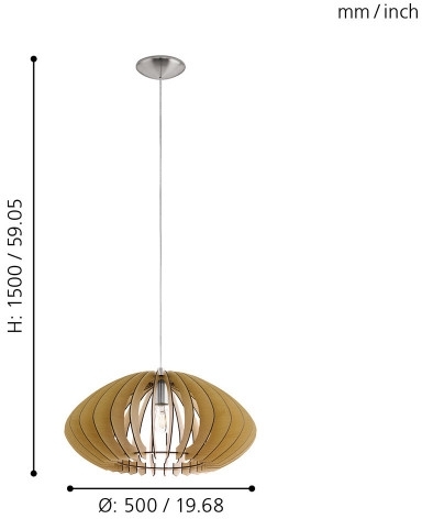 картинка Подвесной светильник Cossano 2 95257 от магазина BTSvet