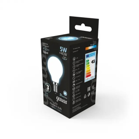 картинка Лампочка LED Filament Globe OPAL E14 5W 4100K 1/10/50 105201205 от магазина BTSvet