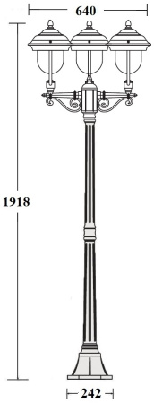 картинка Наземный фонарь MADRID 84308B Bl от магазина BTSvet