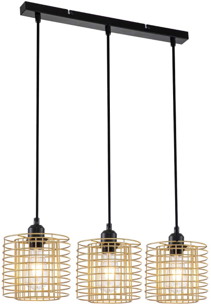 картинка Подвесной светильник Grid 10190/3S E27*40W Gold от магазина BTSvet