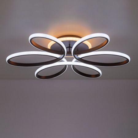 картинка Потолочная люстра светодиодная с управлением смарфоном и пультом регулировка яркости и цветовой температуры Сезар Смарт CL233A175E RGB от магазина BTSvet