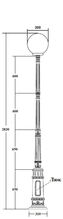 картинка Наземный фонарь GLOBO L 88210L/E7 Bl от магазина BTSvet
