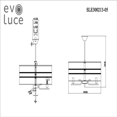 картинка Подвесная люстра Almese SLE300213-05 от магазина BTSvet