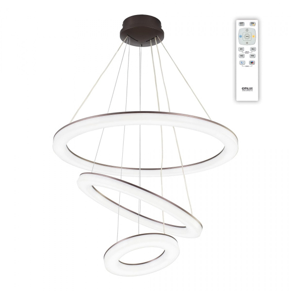 Подвесной светильник светодиодный с пультом и управлением смартфоном регулировка цветовой температуры Электрон Смарт CL710A105S