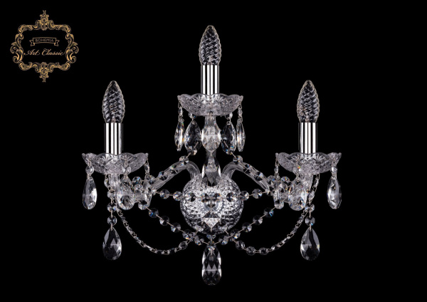 Хрустальное бра 10.21.2+1.165.Cr.Sp