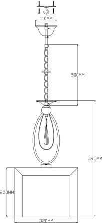 картинка Подвесной светильник Dark V2580-1P от магазина BTSvet