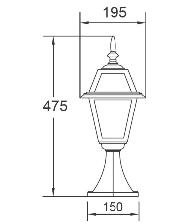 картинка Наземный фонарь 91104 lgG Bl от магазина BTSvet