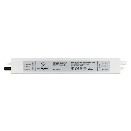 картинка Блок питания ARPV-12040-D (12V, 3.3A, 40W) (Arlight, IP67 Металл, 3 года) 026176 от магазина BTSvet