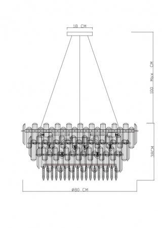 картинка Подвесная люстра хрустальная Bellatrix 3510/02 SP-18 от магазина BTSvet