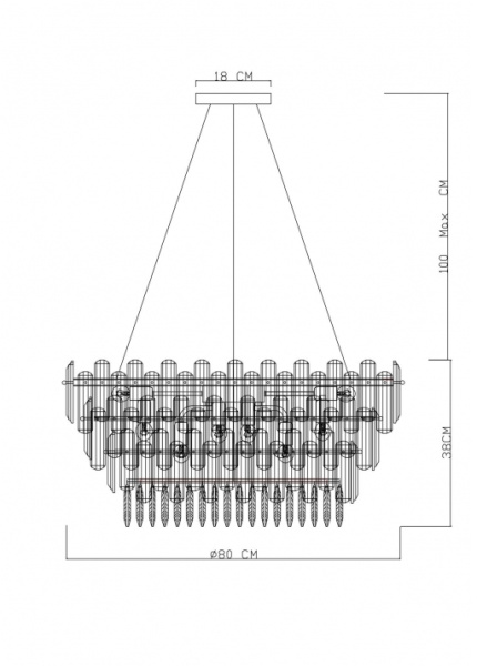 картинка Подвесная люстра хрустальная Bellatrix 3510/02 SP-18 от магазина BTSvet
