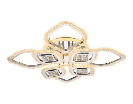 картинка Потолочная люстра светодиодная с пультом регулировкой яркости и цветовой температуры ночным режимом Acrylica Ice FA283 от магазина BTSvet