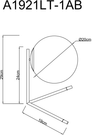 картинка Интерьерная настольная лампа Bolla-unica A1921LT-1AB от магазина BTSvet