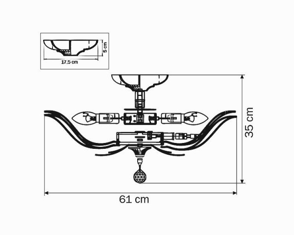 картинка Потолочная люстра RICCIO 705134 от магазина BTSvet