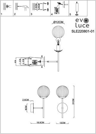 картинка Бра Andria SLE220801-01 от магазина BTSvet