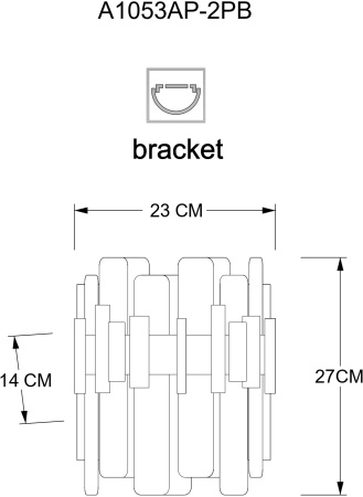 картинка Настенный светильник Alya A1053AP-2PB от магазина BTSvet