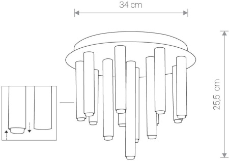 картинка Потолочная люстра светодиодная Stalactite 8355 от магазина BTSvet