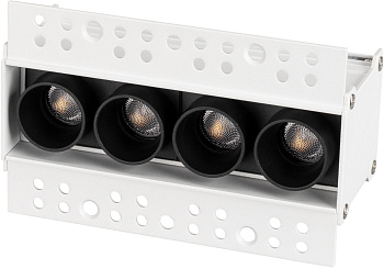Светильник встраиваемый LED MS-ORIENT-BUILT-TRIMLESS-TC-S38x127-10W Day4000 (WH-BK, 30 deg, 230V) (Arlight, IP20 Металл, 5 лет) 032224