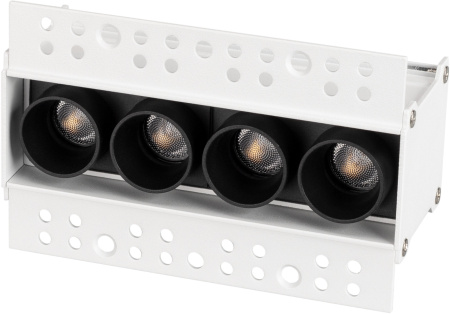 Светильник встраиваемый LED MS-ORIENT-BUILT-TRIMLESS-TC-S38x127-10W Day4000 (WH-BK, 30 deg, 230V) (Arlight, IP20 Металл, 5 лет) 032224