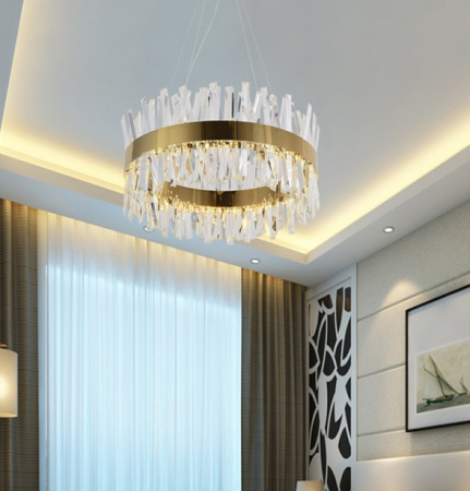 картинка Подвесная люстра хрустальная светодиодная с пультом и управлением смартфоном регулировка цветовой температуры и яркости ночной режим и таймер INNOVATION STYLE 83047 от магазина BTSvet