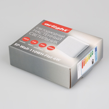 картинка Фасадный светильник светодиодный SP-Wall-110WH-Flat-6W Day White (Arlight, IP54 Металл, 3 года) 021086 от магазина BTSvet