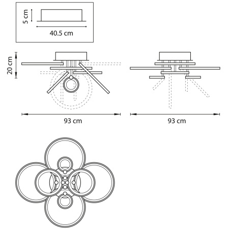 картинка Потолочная светодиодная люстра Breve 749092 от магазина BTSvet