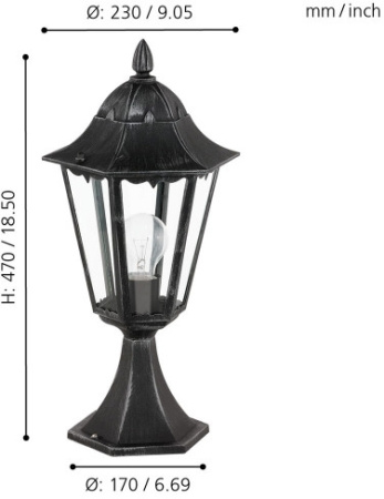 картинка Наземный фонарь уличный Navedo 93462 от магазина BTSvet