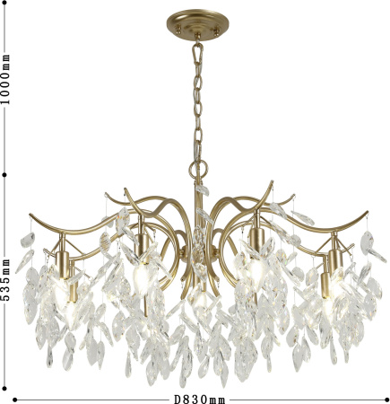 картинка Подвесная люстра хрустальная Brillo 3003-9P от магазина BTSvet