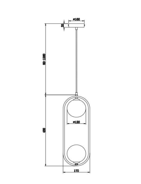 картинка Подвесной светильник Ring MOD013PL-02B от магазина BTSvet