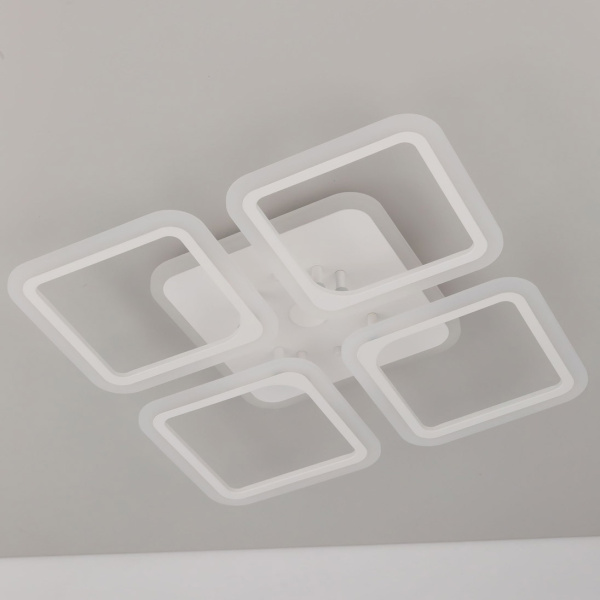 картинка Потолочная люстра светодиодная с пультом и управлением смартфоном регулировкой цветовой температуры и яркости RGB Марсель Смарт CL232A140E от магазина BTSvet