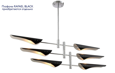 картинка Потолочная люстра RAFAEL SP6 CHROME от магазина BTSvet