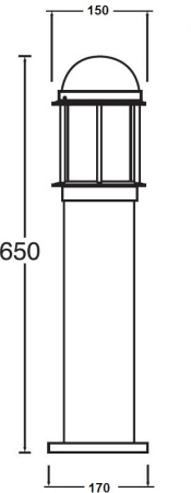 картинка Наземный фонарь BRISBANE 67222-650 Bl от магазина BTSvet