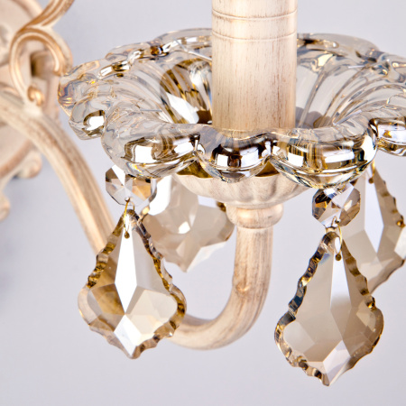 картинка Бра 3281/1 белый с золотом/тонированный хрусталь Strotskis от магазина BTSvet