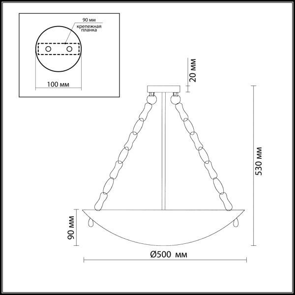 картинка Подвесной светильник Velute 2094/5C от магазина BTSvet