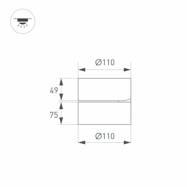 картинка LED спот SP-RONDO-FLAP-R110-25W Warm3000 (BK, 110 deg) (Arlight, IP40 Металл, 3 года) 026482 от магазина BTSvet