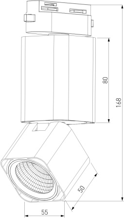 картинка Трековый светильник Elektrostandard Cubus 85516/01 чёрный матовый 10W 4200K однофазный от магазина BTSvet