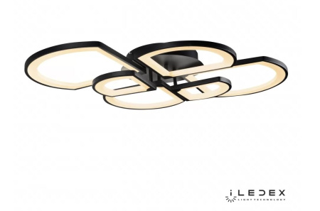 картинка Потолочная люстра светодиодная диммируемая с пультом River 6882/6 BK от магазина BTSvet