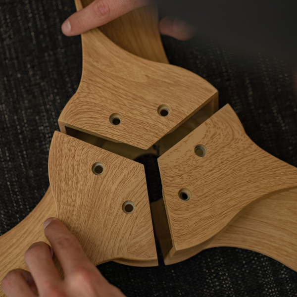 картинка Потолочная люстра светодиодная с вентилятором с пультом и управлением смартфоном с голосовым управлением и регулировкой цветовой температуры Nepal 7532 от магазина BTSvet