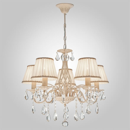 Подвесная люстра хрусталь Amelia 10054/5 белый с золотом/прозрачный хрусталь Strotskis