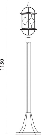 картинка Наземный фонарь уличный Витраж 11338 от магазина BTSvet