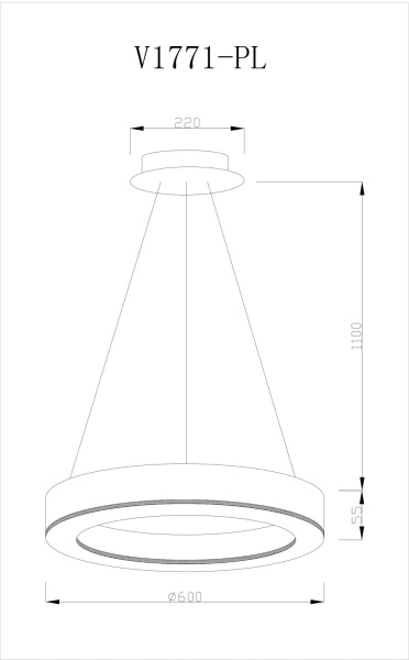 картинка Подвесной светильник светодиодный V1771-PL Viso LED*76W от магазина BTSvet