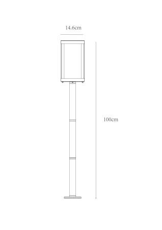 картинка Наземный фонарь Belfast A4569PA-1BK IP44 от магазина BTSvet