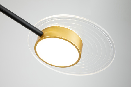 картинка Люстра потолочная светодиодная на штанге Halo 10211/SG LED*212W Gold/Black от магазина BTSvet